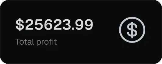 $25623.99 total profit